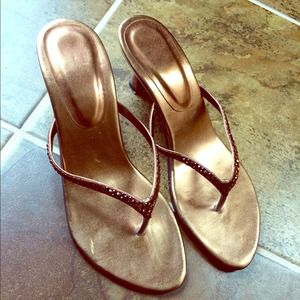 2inch Bronze Rhinestone Heels