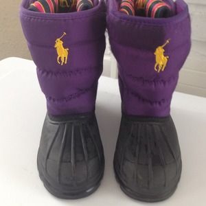Ralph Lauren POLO kids snow boots... Like new!