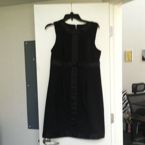 Black cocktail dress with bow