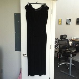 Black floor length evening gown