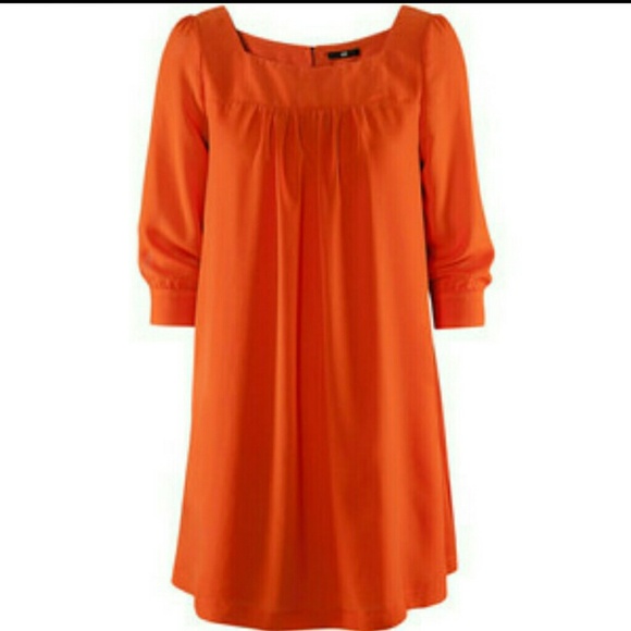 H & M burnt orange chiffon dress  Sold!