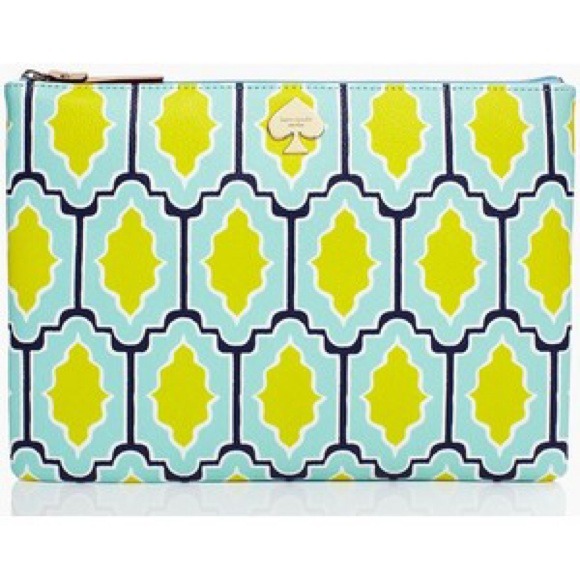 kate spade Clutches & Wallets - Flash sale BNWT Kate Spade Cabana Tile Large Pouch
