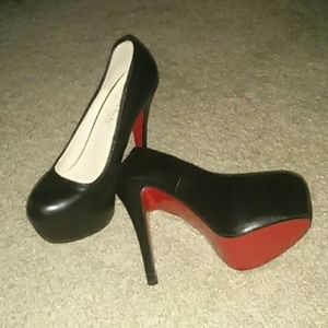 Red bottom pumps