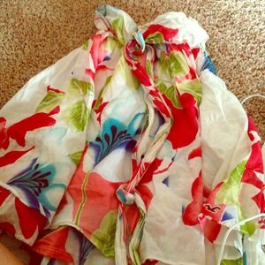 Halter multicolor sundress / shirt floral design