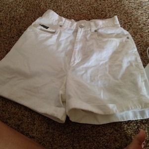 High waisted Ralph Lauren white shorts