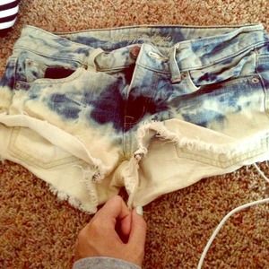 Dip dyed ombré shorts
