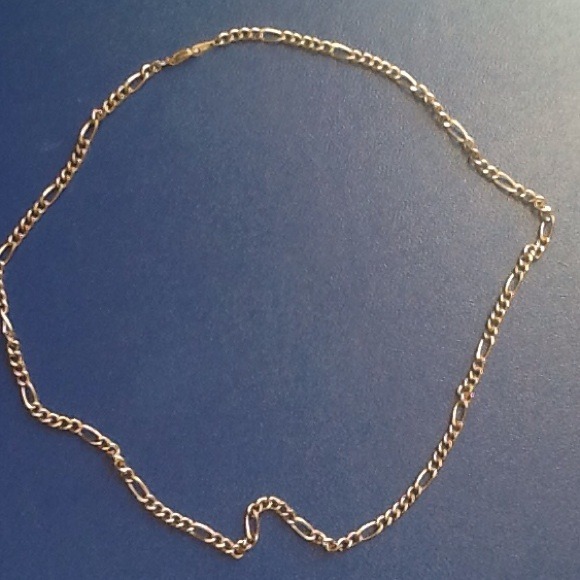 20in 14K Gold Plated Figaro Link Necklace