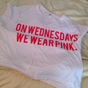 On Wednesdays We Wear Pink Crop Top