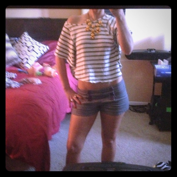 Crop Top (grey/white)