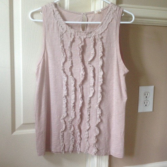 J. Crew antiqued taupe slub cotton tee