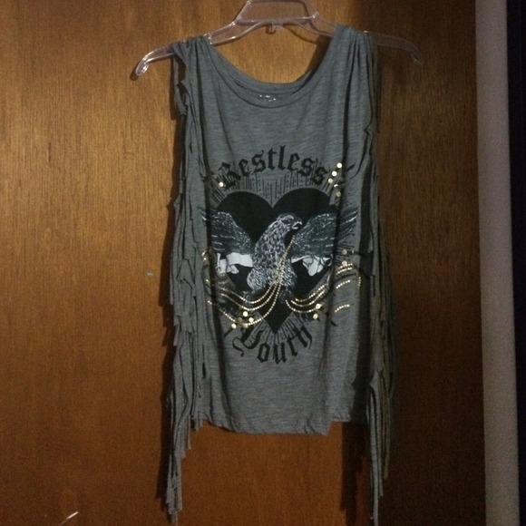 Restless Youth Fringed tank top