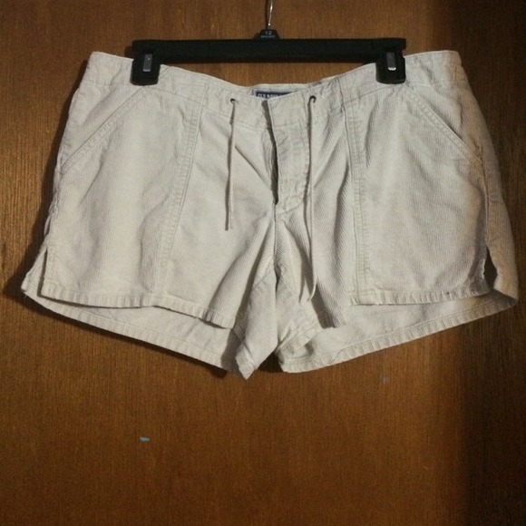 Cream corduroy shorts