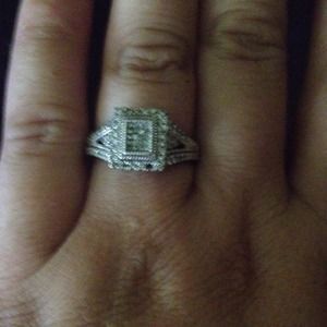 Sterling silver engagement ring