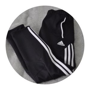 Adidas Black w/ White  Sweatpants