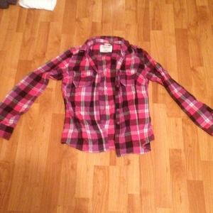 Plaid long sleeve shirt
