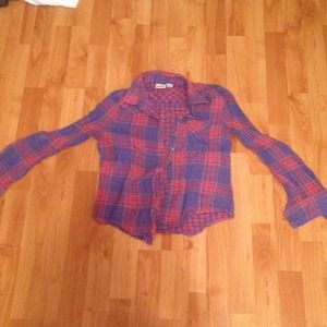 Plaid long sleeve shirt