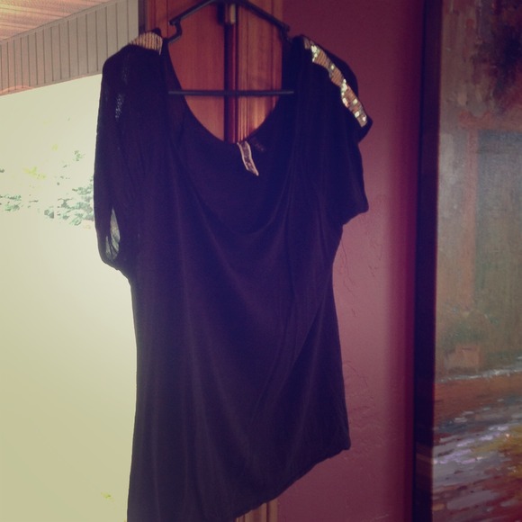 Black and silver glitter shirt