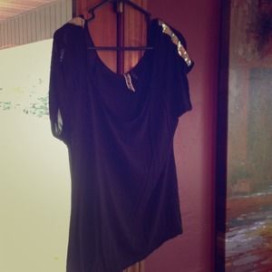 Black and silver glitter shirt