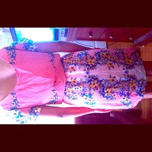 🌟NEW ITEM!🌟 Floral dress with blue tassel belt