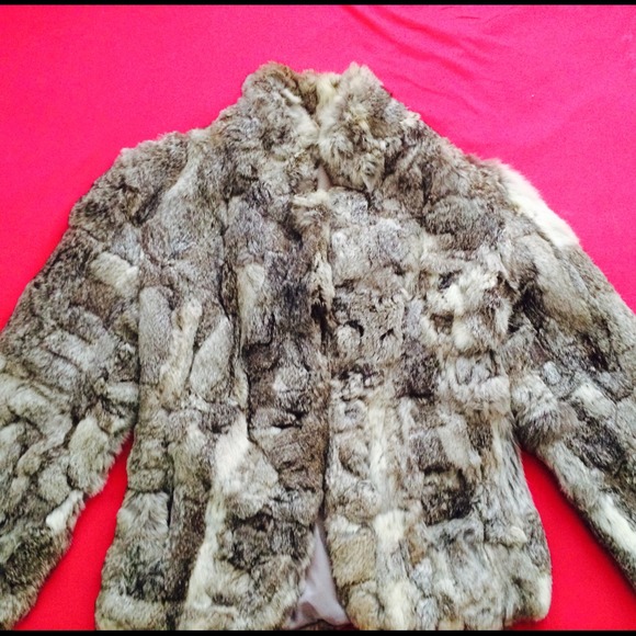 Rabbit fur coat.