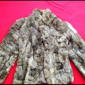 Rabbit fur coat.