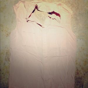 Open back light pink tank