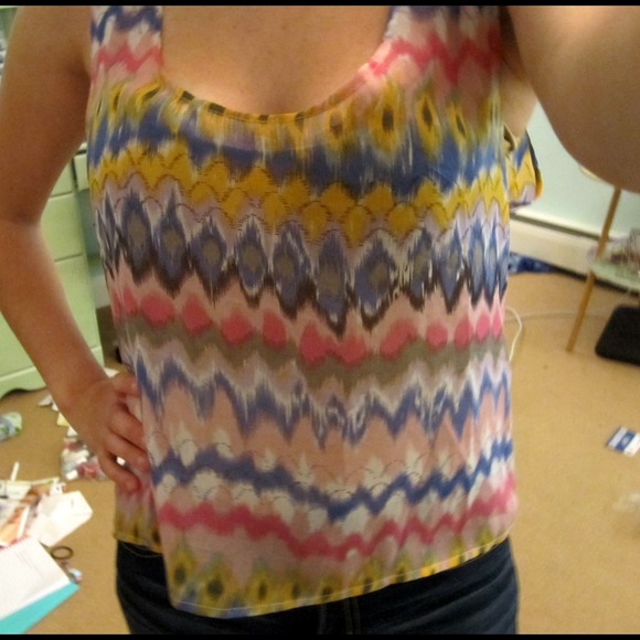 LF chiffon patterned tank top - Picture 3 of 3