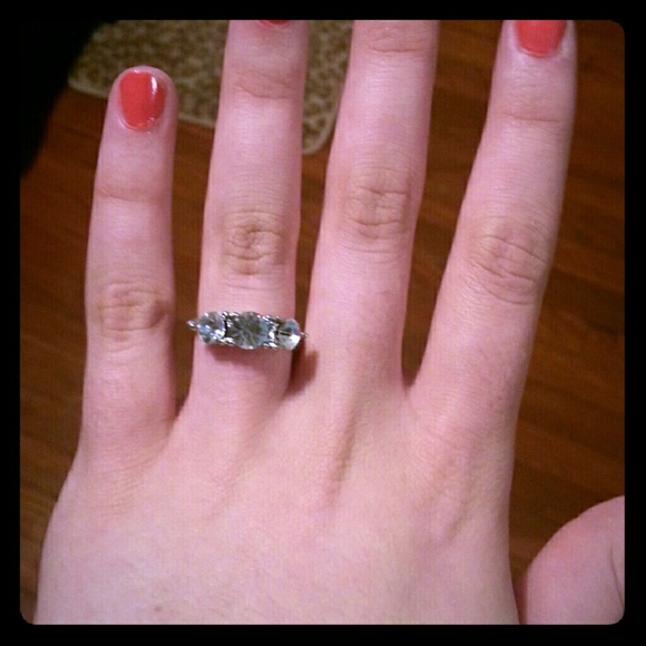 Darling Silver Plated Rhinestone Ring