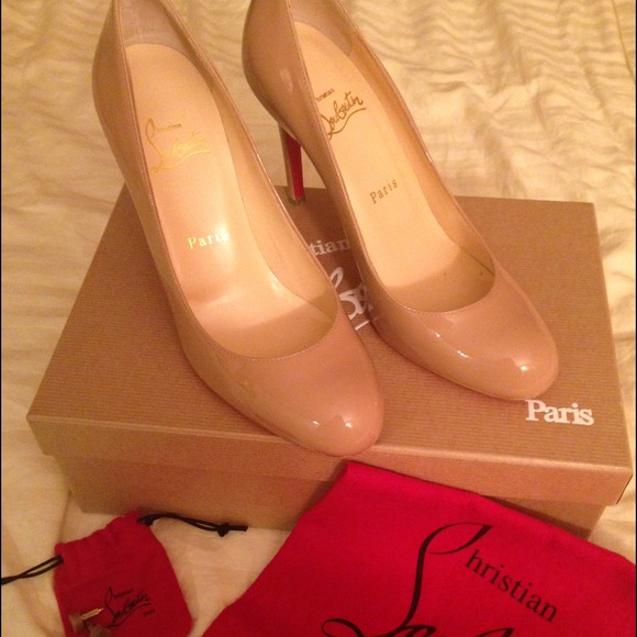 Louboutin  Nude Patent Leather 100 mm
