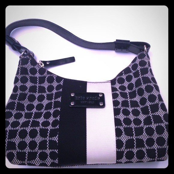 Authentic Kate spade black whitE purse shoulderbag