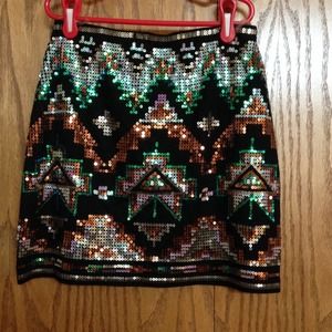 Sexy Aztec printed mini skirt. Never worn