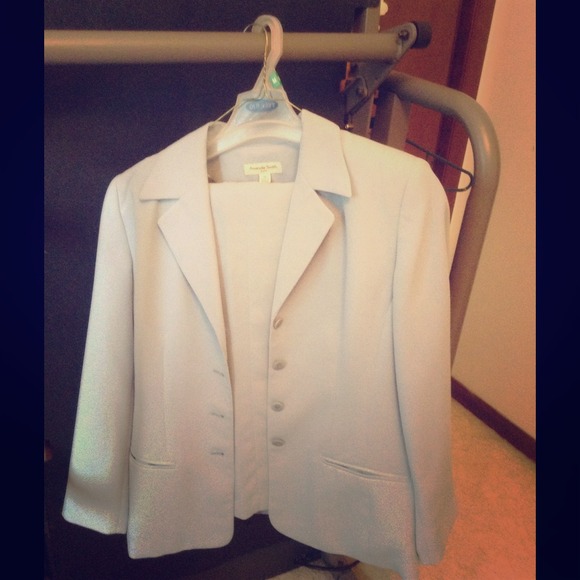 Baby blue pant suit