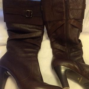 On hold til. 11/28     Brown Leather Boots size 10