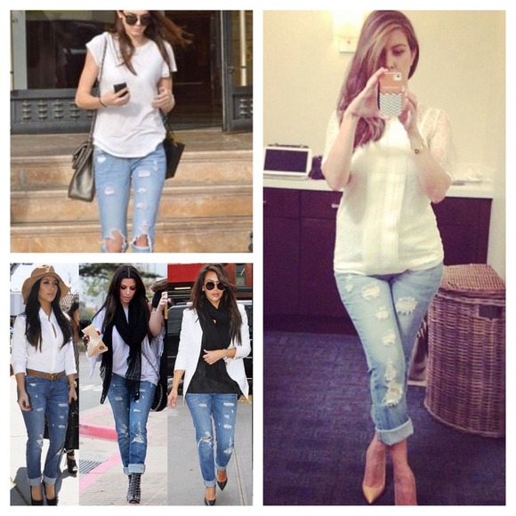 *SOLD* Jet by John Eshaya Distressed Skinny Jeans