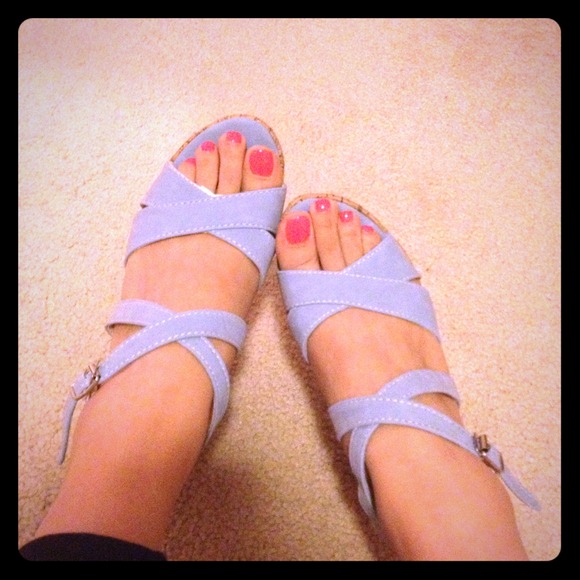 Blue heel sandal