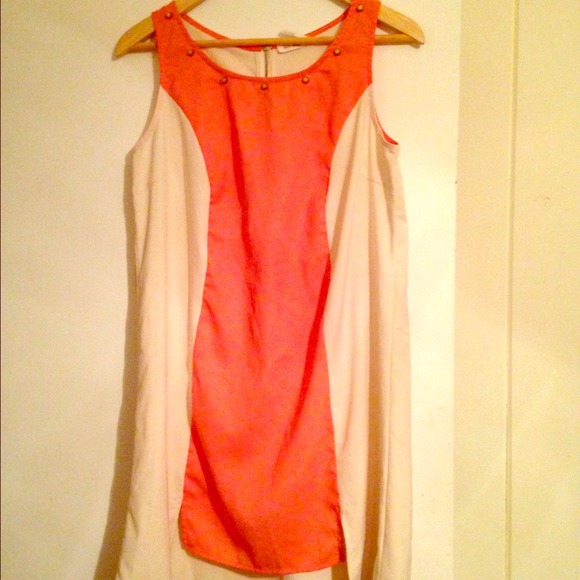 Coral maxi and white and orange dress bundle