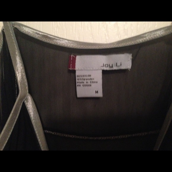 Joy Li Sheer Black Layering Slip Dress - Picture 4 of 4