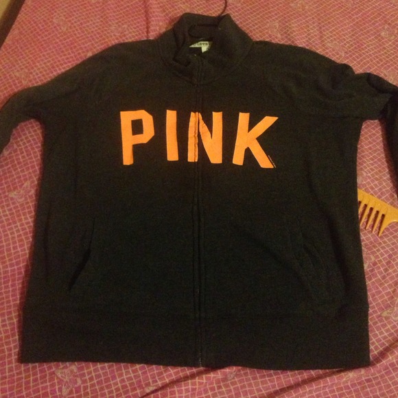 Love pink zip up jacket