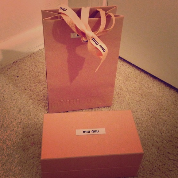 Miu Miu sunglasses box and bag