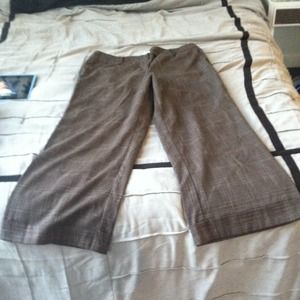 Dark tan/khaki wide leg pants