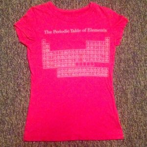 Red Periodic Table of Elements shirt