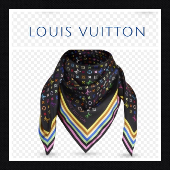 Louis Vuitton Accessories - Like New! LOUIS VUITTON Multicolore Bandana, Black