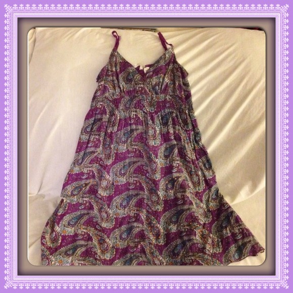 Purple paisley dress