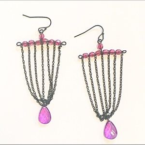 Express Jewelry - 🌅👂🏼Purple & Black Chandelier Earrings Express Jewelry - 🌅👂🏼Purple & Black Chandelier Earrings
