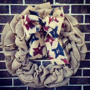 Custom burlap wreath