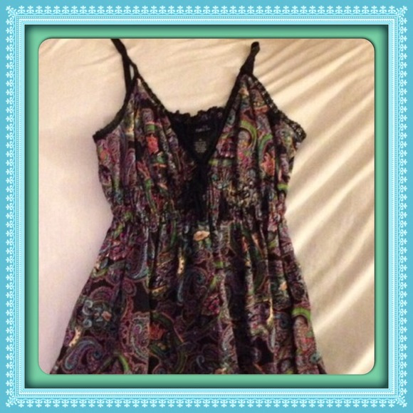 Black paisley dress