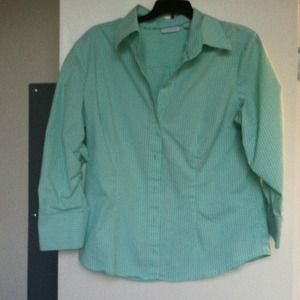 Aqua striped shirt