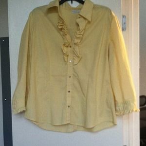 Buttercup yellow striped shirt