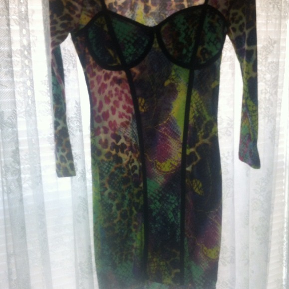 Multi-color mini-dress - Picture 1 of 4