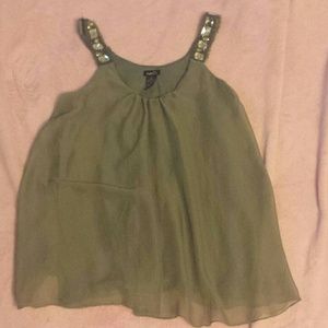Dark Grey jeweled tank top